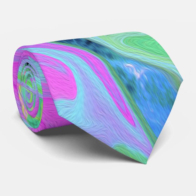 Gravata Arte líquida azul-retrorreflectora em Hydrangea (Rolled)