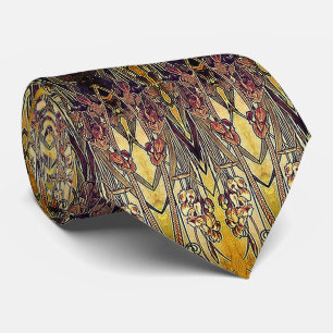 Gravata Arte nouveau bronze íris tie