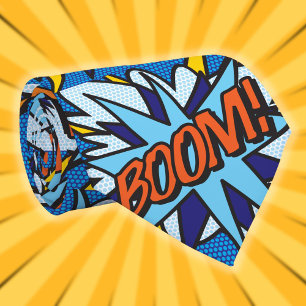 Gravata Arte Pop de Quadrinhos BOOM Super-herói
