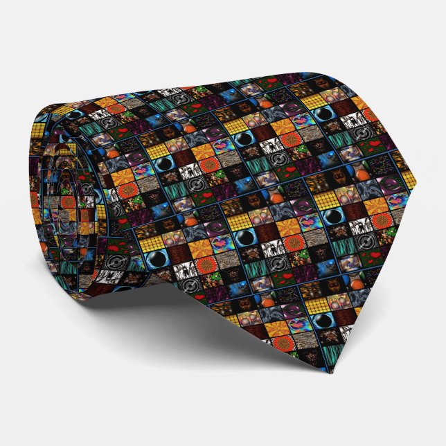 Gravata Arte Pop Decorativa em Padrão  (Rolled)