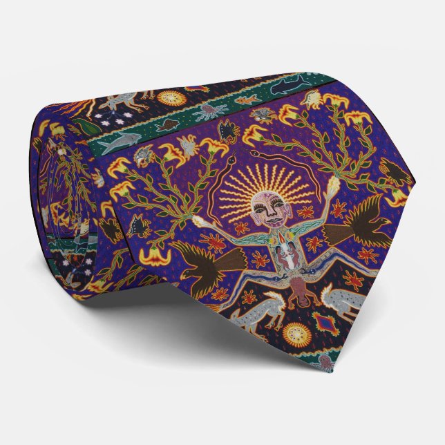 Gravata Arte tribal étnica Boho da deusa asteca maia (Rolled)