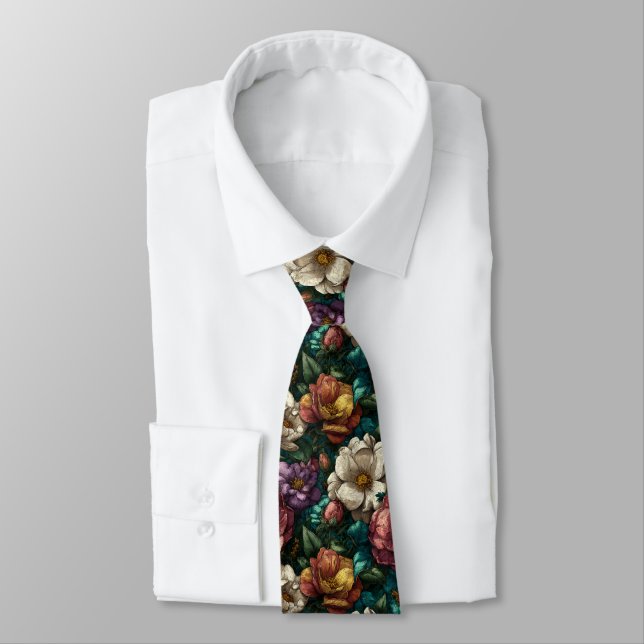 Gravata Artistic Mens Accessories Gardenias Flower (Amarrado)