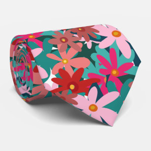 Gravata Artística de Flores Vermelhas – Design Ins