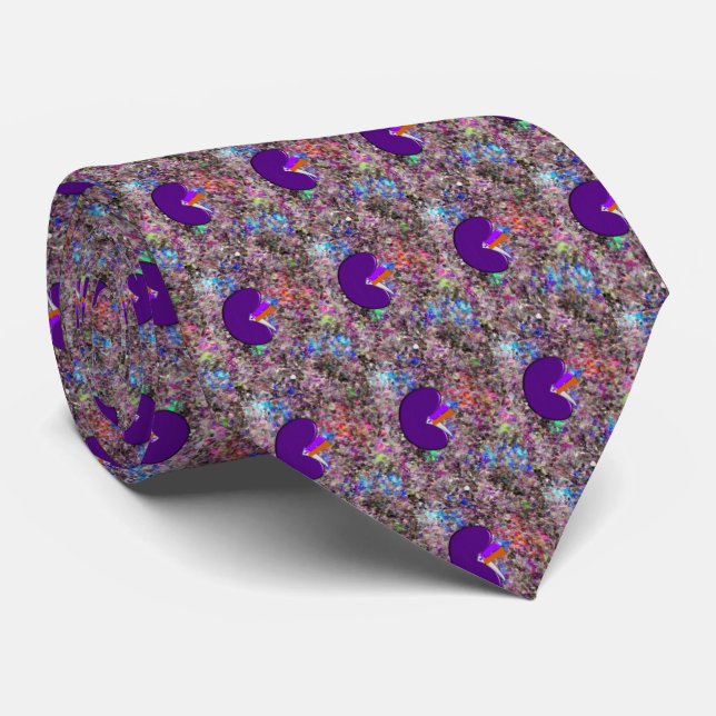 Gravata Artsy Nephrologist Rim Design Purple (Rolled)