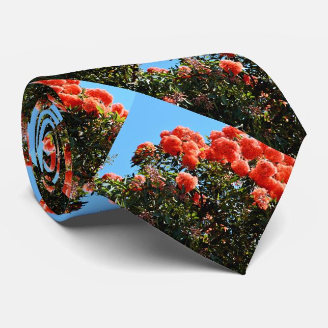 Gravata Árvore de Flor de Eucalipto Laranja, em floração, (Rolled)