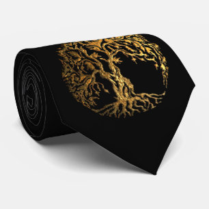 Gravata Árvore de Mehndi de vida (ouro)