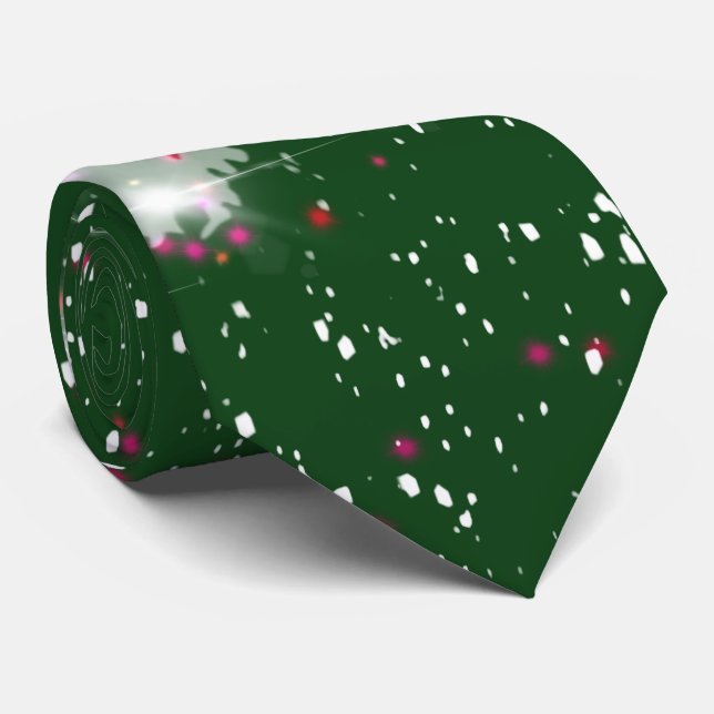 Gravata Árvore de Natal Brilho Invernal Encantado (Rolled)