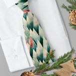 Gravata Árvore de Natal de Cor Verde Vermelha Tradicional<br><div class="desc">Apresentando a tradicional coleção de gravatas de natal de aquarela masculina, com padrões de aquarela eterno em vermelho e verde clássicos. Esta gravata é enfeitada com um design de Natal tradicional — um belo padrão vermelho e verde Sobreposto da árvore de Natal — lindamente pintado em braçadeiras de aquarela suaves...</div>