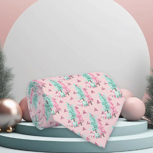 Gravata Árvore de Natal de Gengibre Colorida Rosa Azul Águ