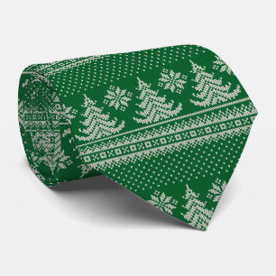 Gravata Árvore de Natal Verde