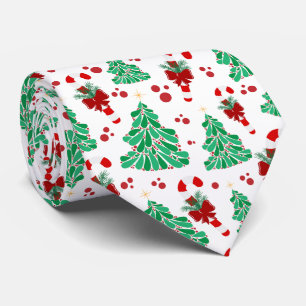 Gravata Árvores de Natal e Canas Doces