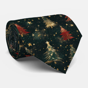 Gravata Árvores de Natal e Estrelas Reluzentes (2)