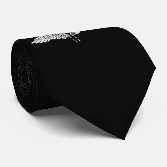 Gravata Asas de cinza azul (Rolled)