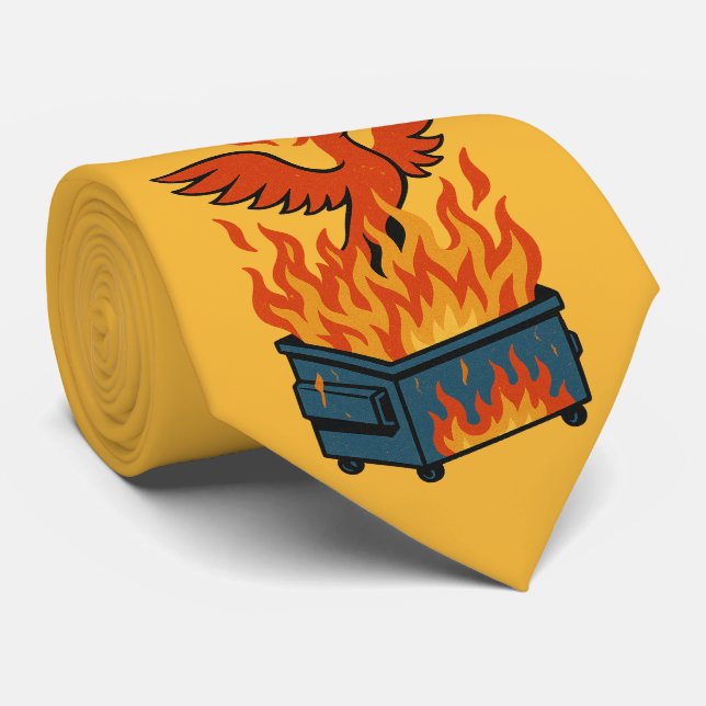 Gravata Ascensão de Phoenix do incêndio do lixão (Rolled)