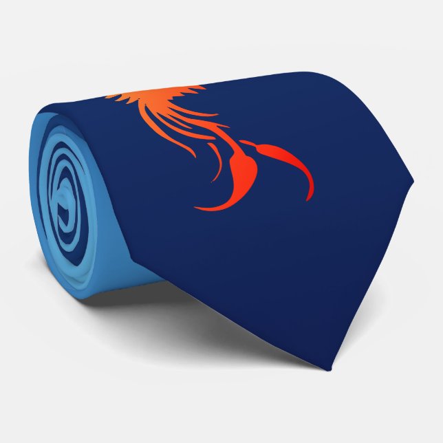 Gravata Ascensão Phoenix no Flames Tie (Rolled)