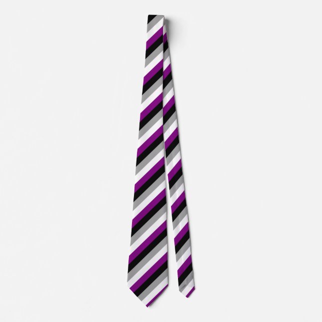 Gravata Asexual Flag Stripes  (Frente)