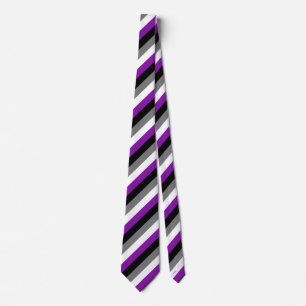 Gravata Asexual Pride, LGBTQ Pride, Striped Print