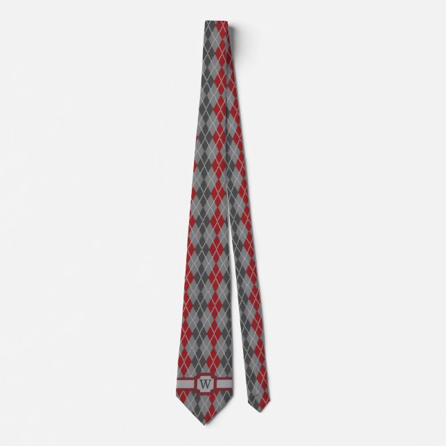 Gravata Ashes e Embers Argyle Neck Tie (Frente)