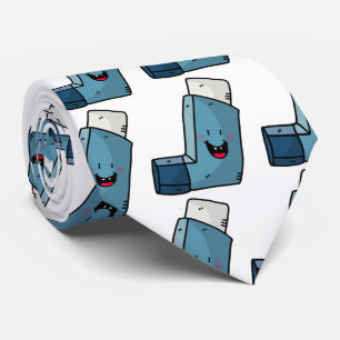 Gravata Asma Inhaler - desenho animado feliz