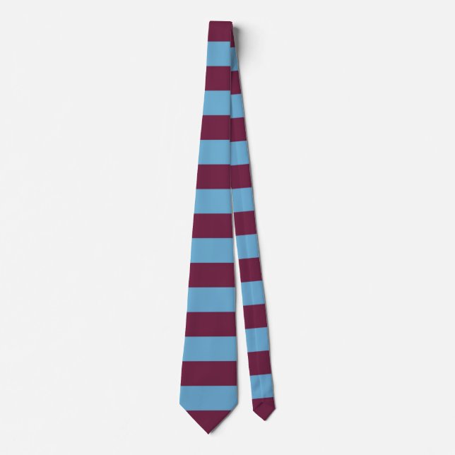 Gravata Aston Villa stripes clube de futebol (Frente)