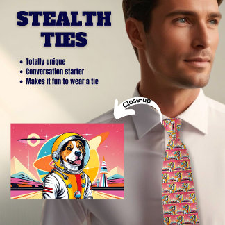 Gravata Astro Beagle Cor-de-rosa-furto