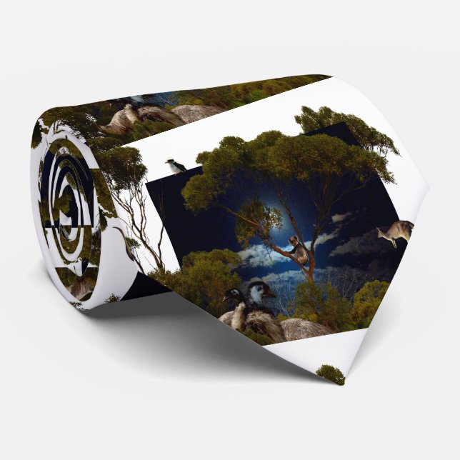 Gravata Austrália Koala Com A Vida Selvagem Australiana, (Rolled)