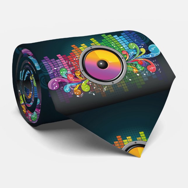 Gravata Auto-falante de Música e Brilho (Rolled)