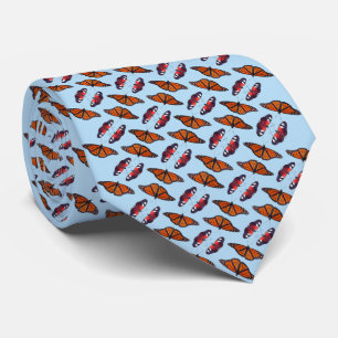 Gravata Autumn Butterfly Frenzy (Azul Claro)