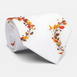 Gravata Autumn Fall Wreath Feliz Dia de Ação de Graças
