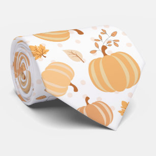 Gravata Autumn Harvest Pumpkin e Folha de Folha