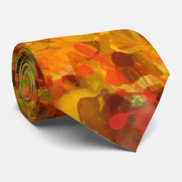 Gravata Autumn Leaves Abstrato