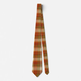 Gravata Autumn Plaid  Warm Orange & Rust 