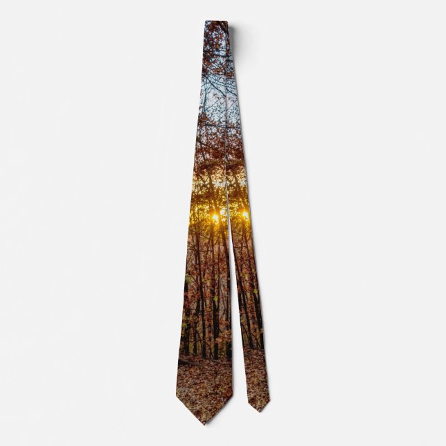 Gravata Autumn Woods Sunset Neck (Frente)