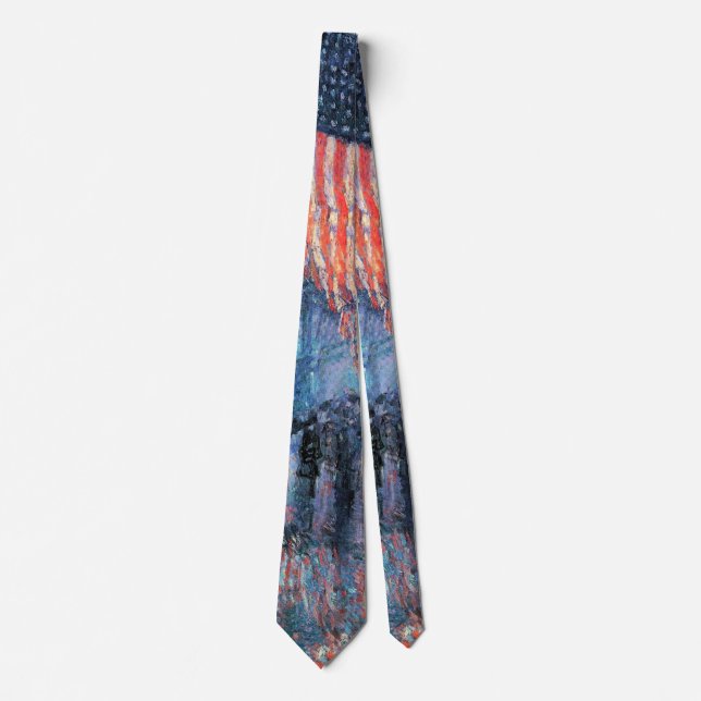 Gravata Avenida na Chuva por Frederick Childe Hassam (Frente)