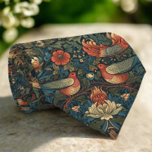 Aves Deixa Vintagem Floral William Morris Pattern