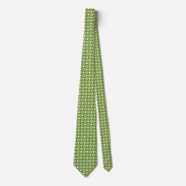 Gravata Avocado Green Gingham Heart Patch Plaid Neck Tie