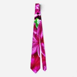 Gravata Azalea Tie Floral Cor-de-Rosa