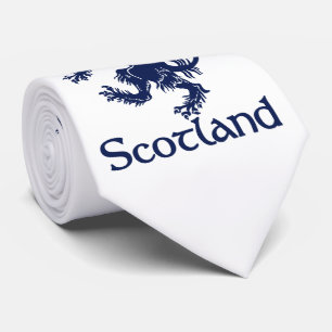 Gravata Azuis marinhos desenfreados escoceses do leão