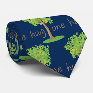 Gravata Azul Ambiental Árvore Hugger