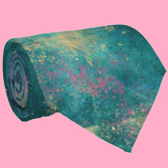 Gravata Azul Claro Navy Rosa Abstrata (Criador carregado)