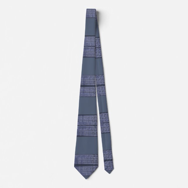 Gravata Azul com risca executiva II (Frente)
