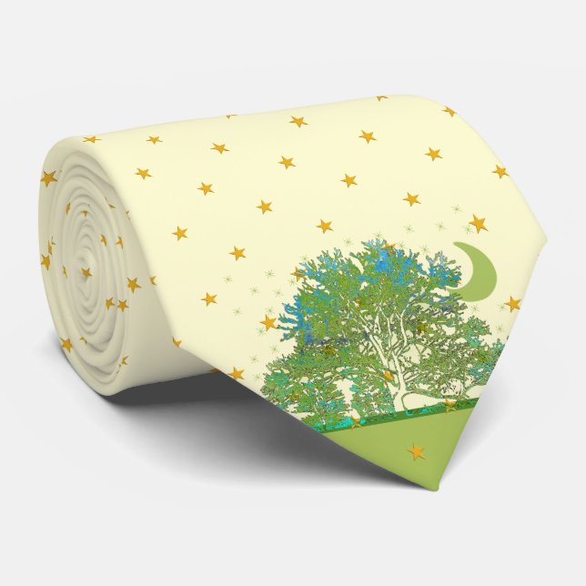 Gravata Azul da Árvore (Rolled)