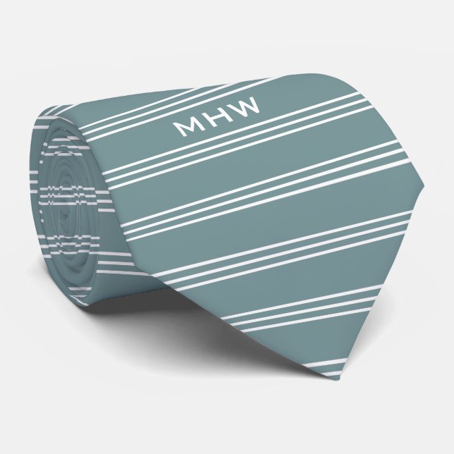 Gravata Azul de aço Tinta monográfica personalizada (Rolled)