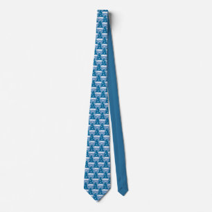 Gravata Azul de Natal de Árvore de Natal Festiva d