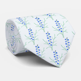 Gravata Azul de Pescoço Branco