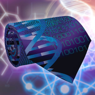 Gravata Azul do Pescoço do DNA moderno com impress