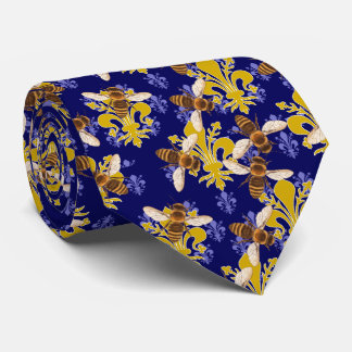 Gravata Azul e Dourado - Torneio de Fleur de Bee