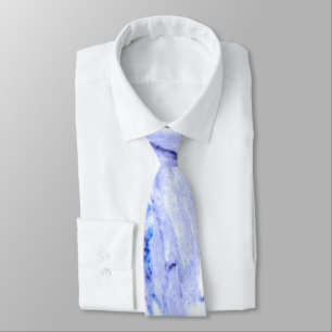 Gravata Azul e mármore branco