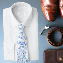 Azul Floral Paisley Branco Traje de Noivo Casament