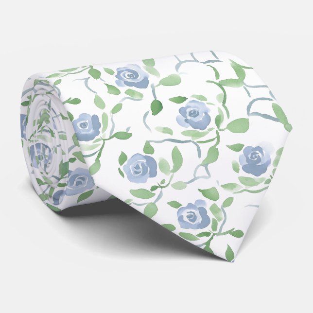 Gravata Azul francês (Rolled)